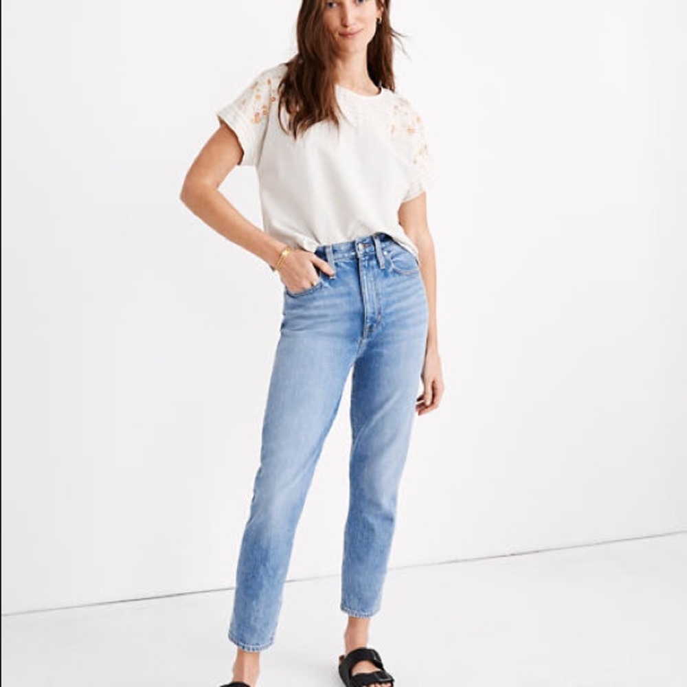 Madewell Mom Jean in Melva wash NWOT